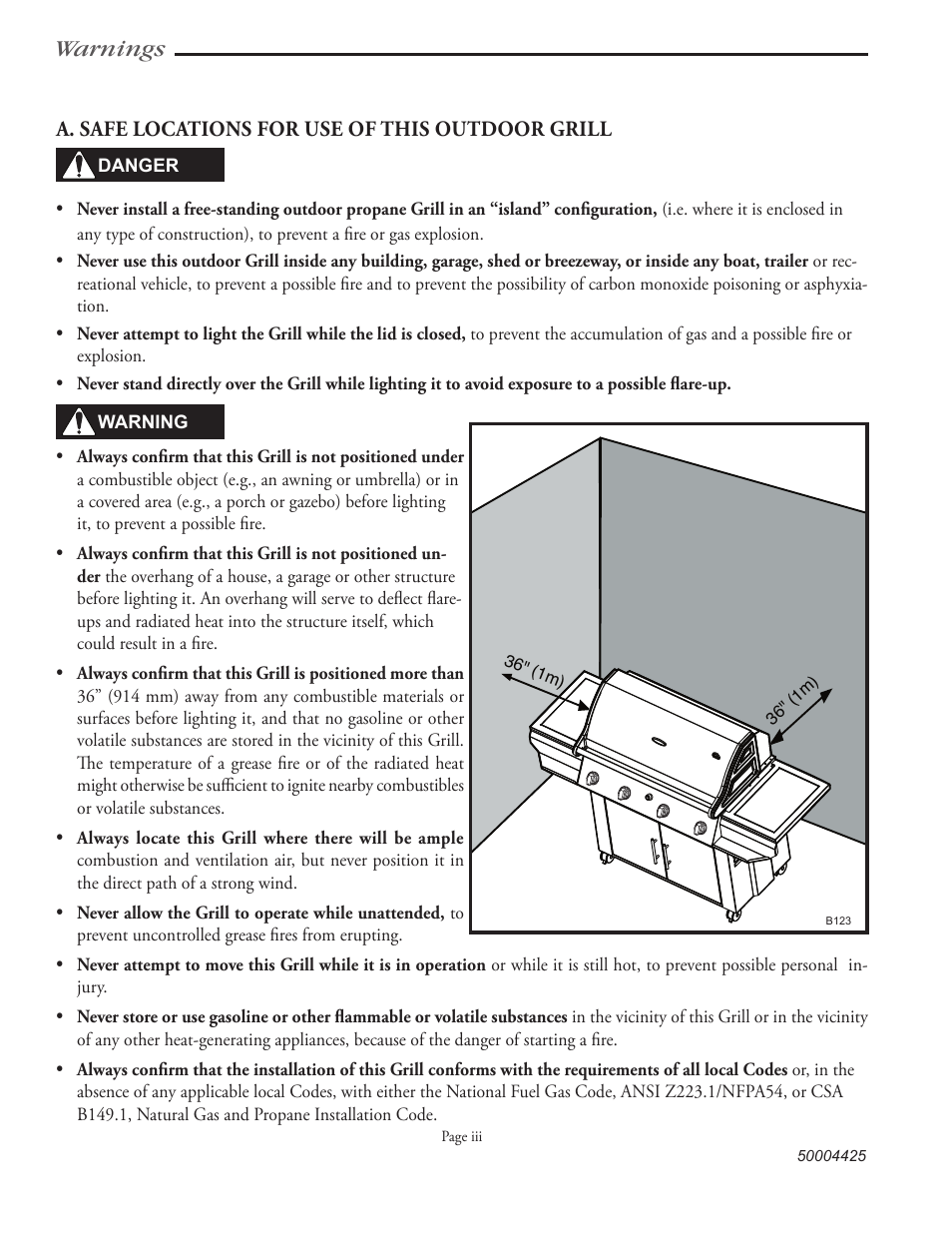 Warnings | Vermont Casting VM508 User Manual | Page 5 / 32