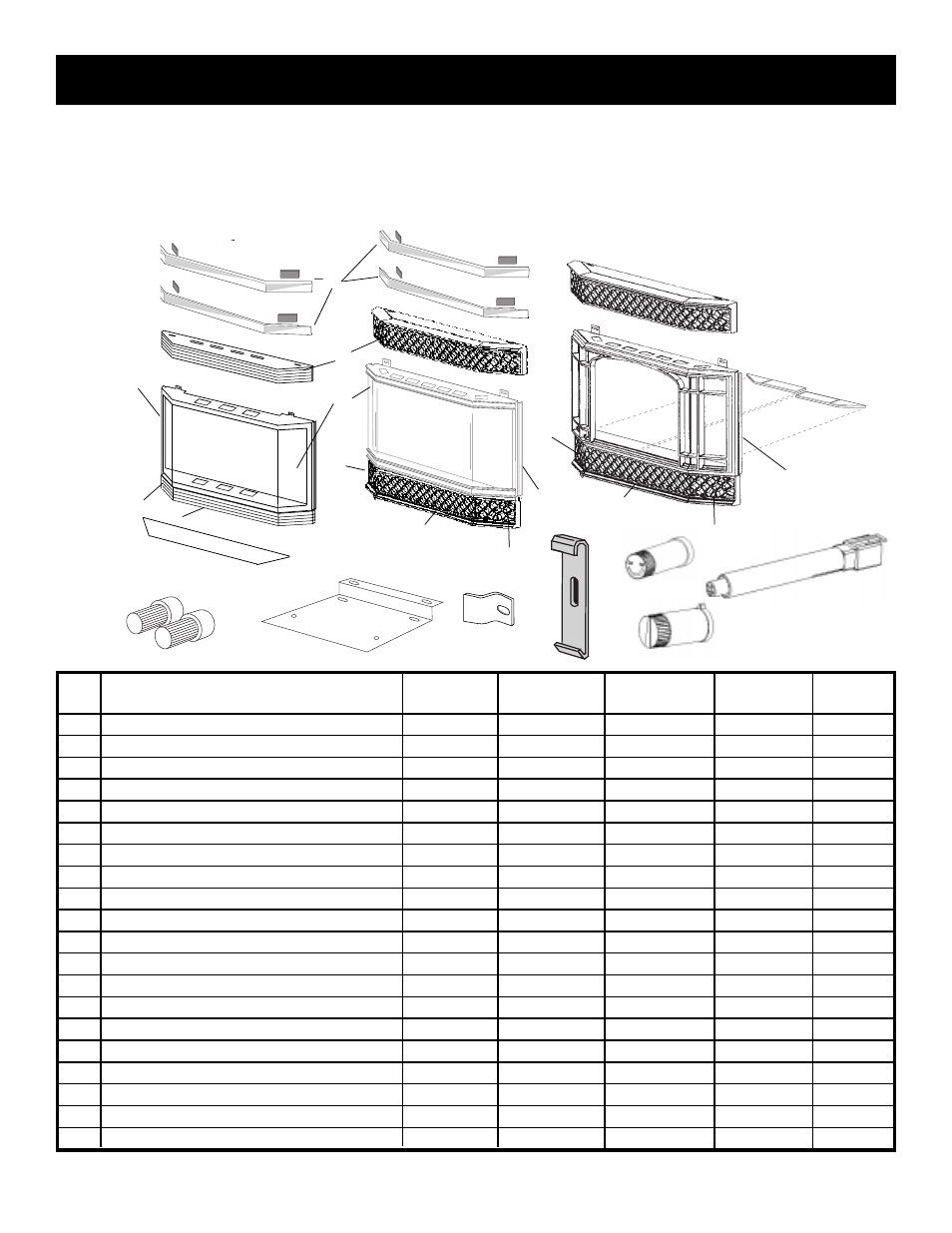 Trim replacement parts list | Vermont Casting IRHEDV32 User Manual | Page 25 / 27