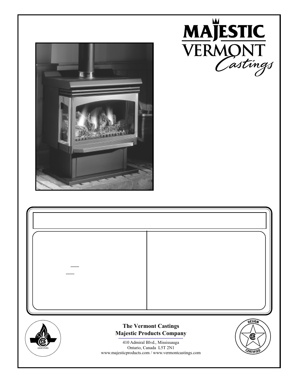 Vermont Casting RFS32 User Manual | 18 pages