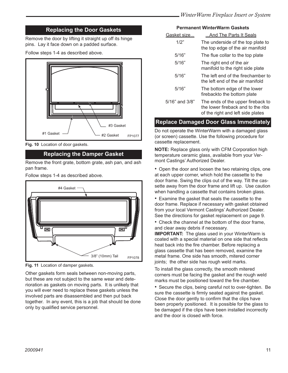 Vermont Casting Winter warm 2100 User Manual | Page 11 / 44