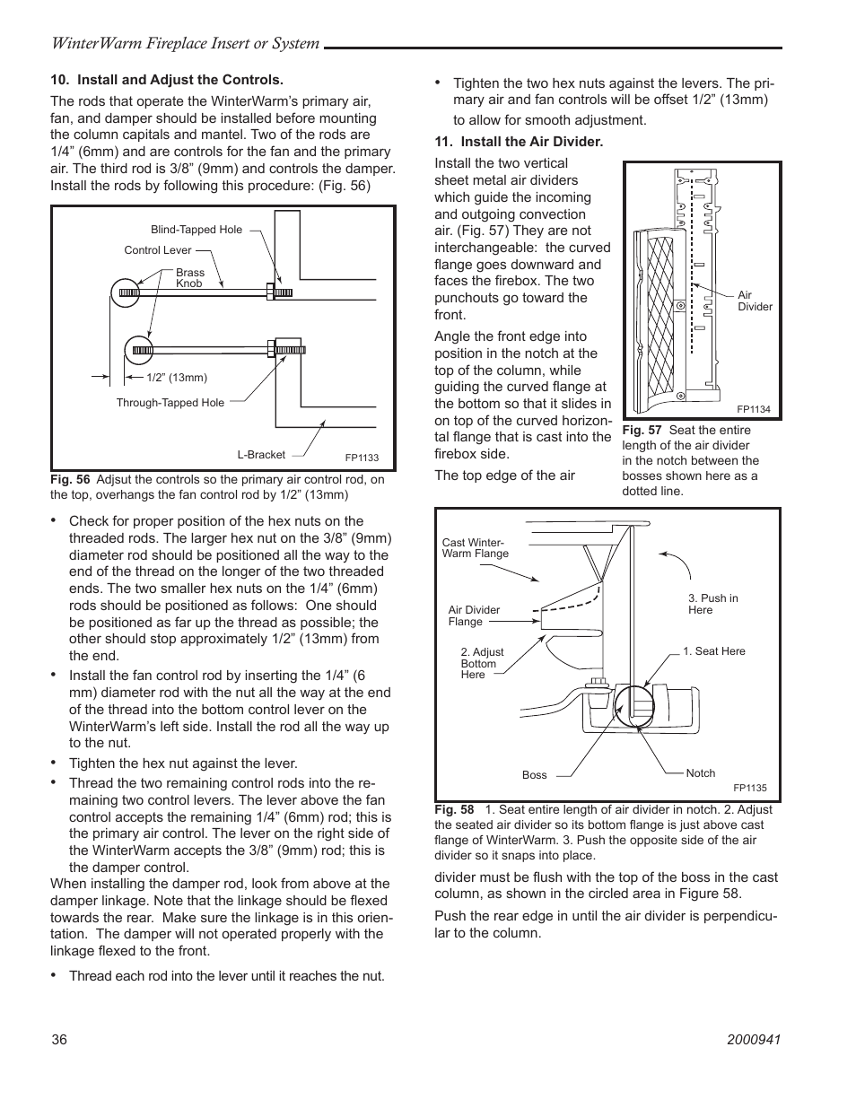 Winterwarm fireplace insert or system | Vermont Casting Winter warm 2100 User Manual | Page 36 / 44