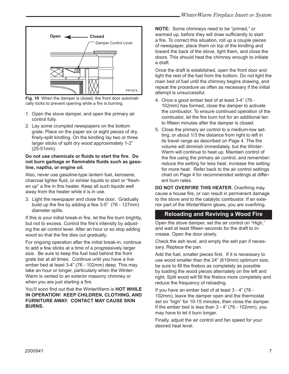 Vermont Casting Winter warm 2100 User Manual | Page 7 / 44