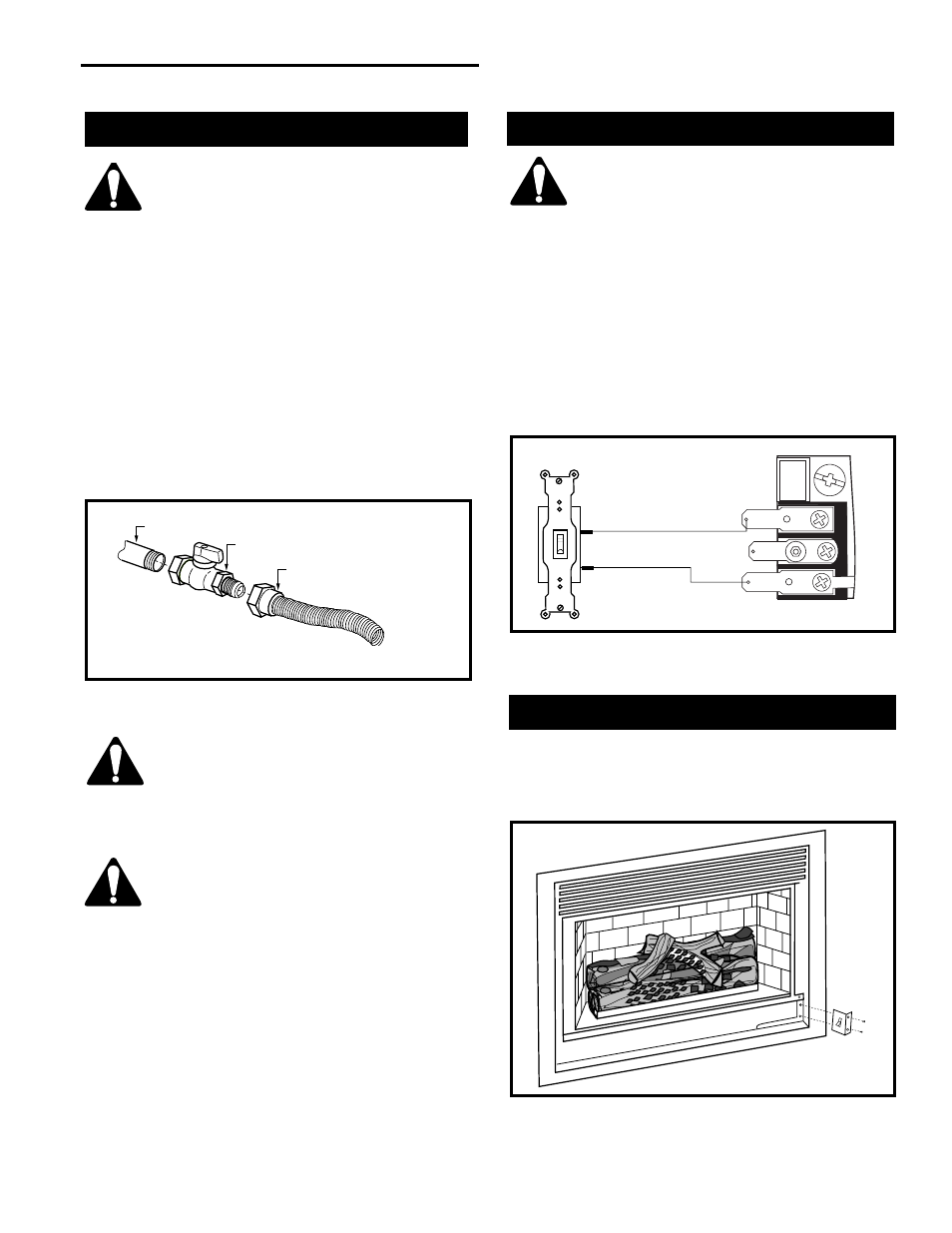 Vermont castings, majestic products: dvr33, Gas line installation, Remote on/off switch installation | Alternate switch location | Vermont Casting DVR33 User Manual | Page 7 / 40