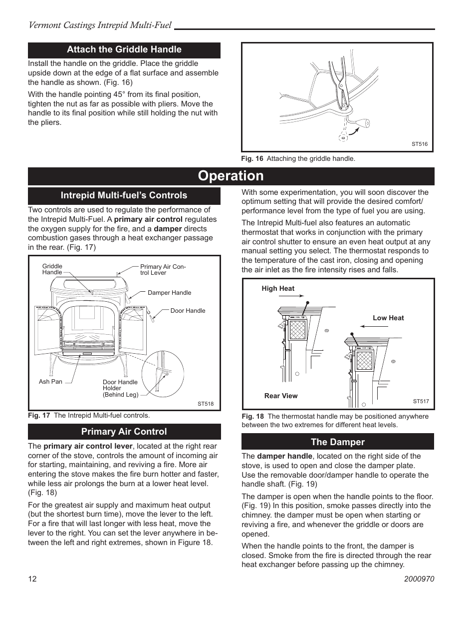 Operation | Vermont Casting 1695CE User Manual | Page 12 / 28