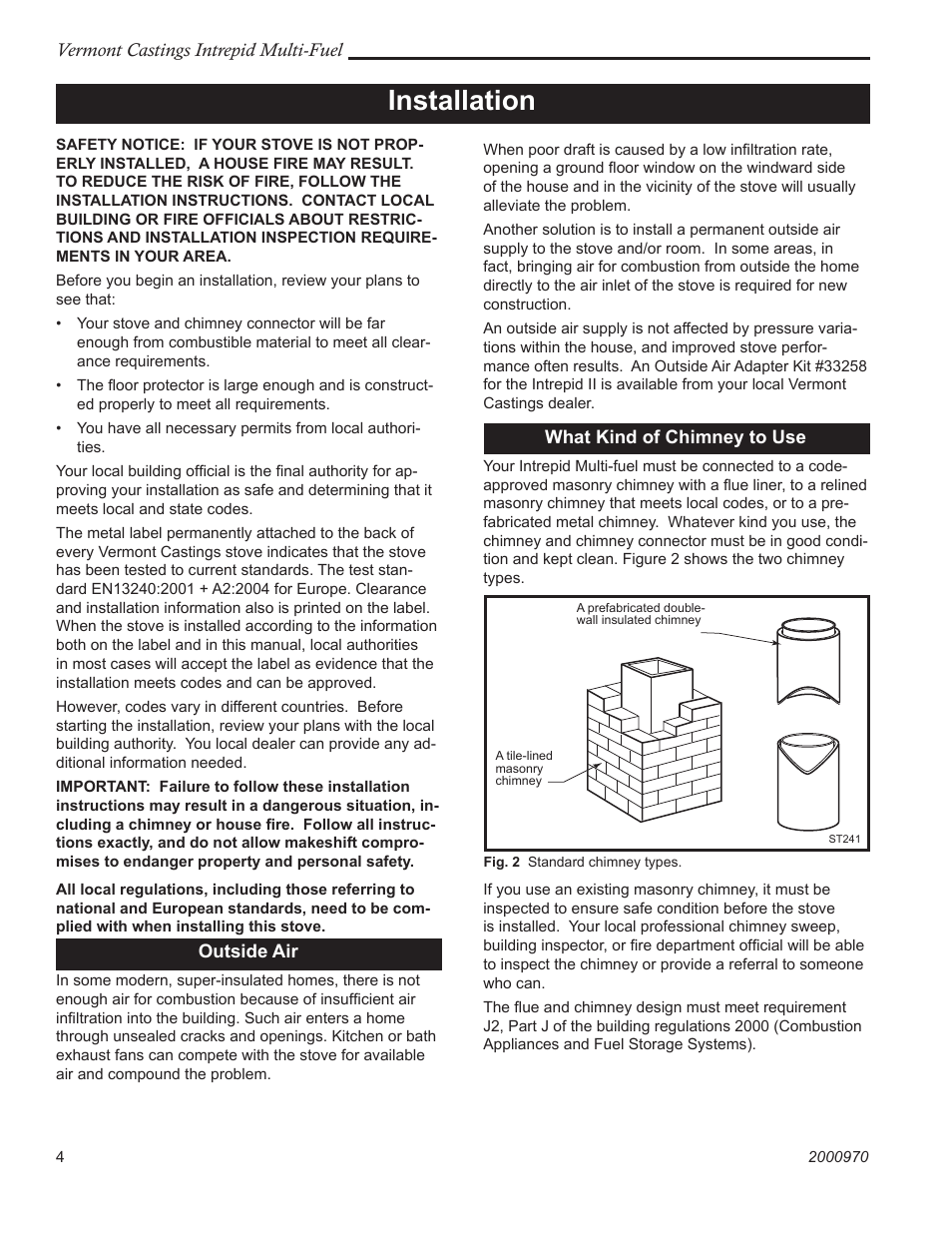 Installation | Vermont Casting 1695CE User Manual | Page 4 / 28