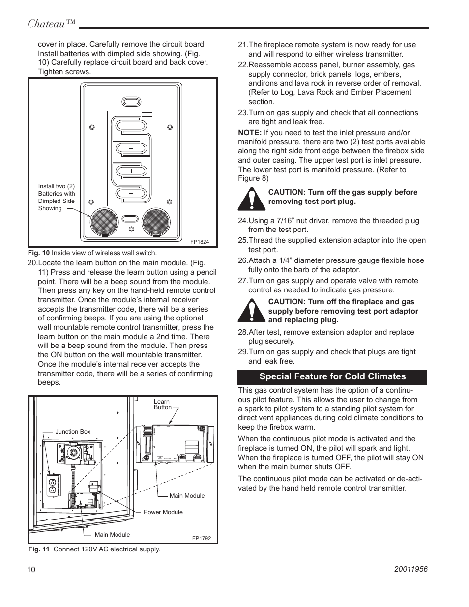 Chateau, Special feature for cold climates | Vermont Casting ChateauTM DVT38IN User Manual | Page 10 / 48
