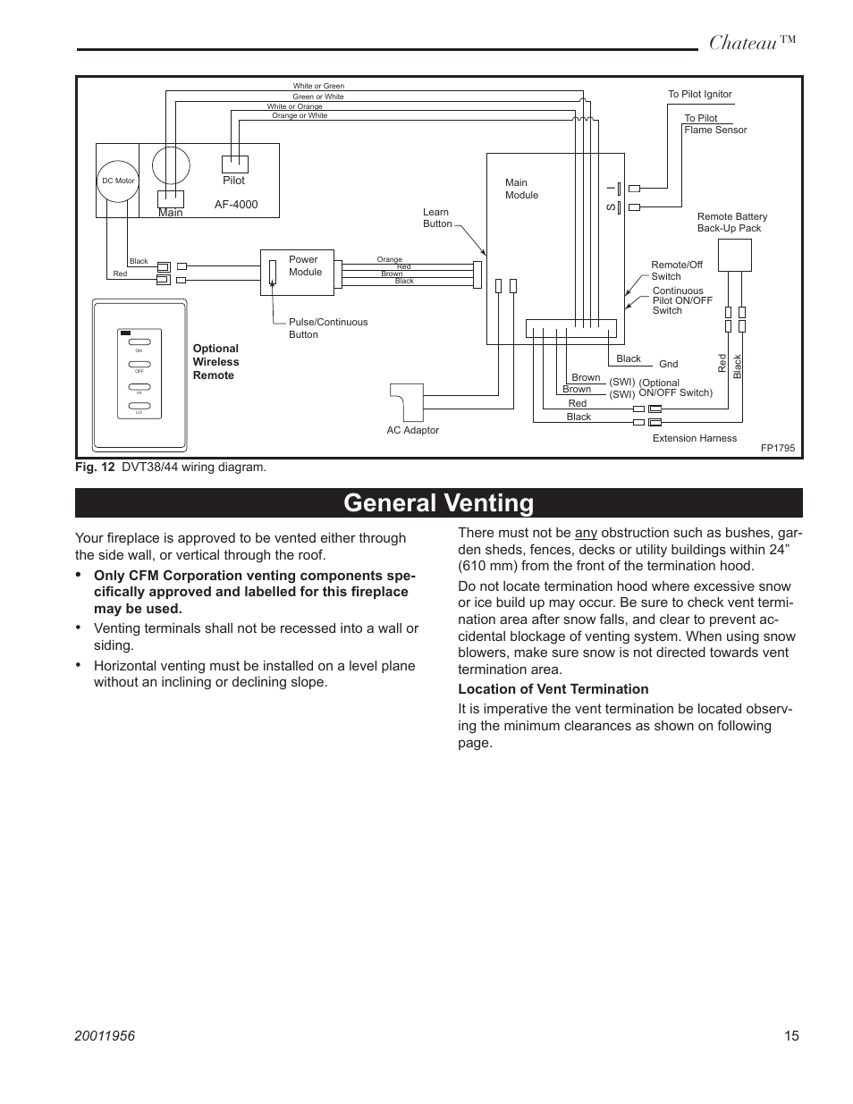 General venting, Chateau | Vermont Casting ChateauTM DVT38IN User Manual | Page 15 / 48