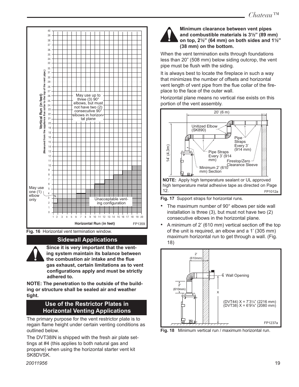 Chateau, Sidewall applications | Vermont Casting ChateauTM DVT38IN User Manual | Page 19 / 48