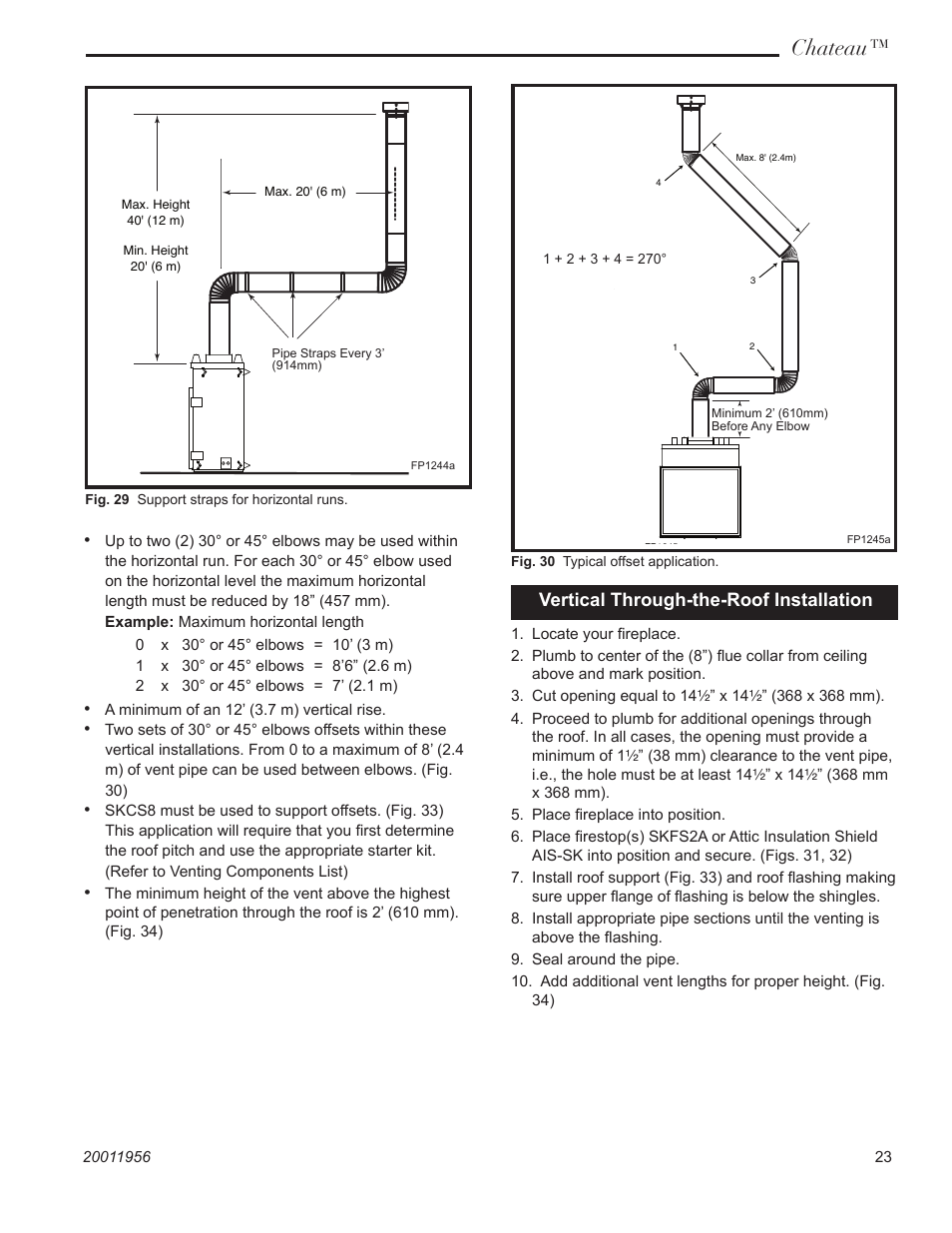 Chateau, Vertical through-the-roof installation | Vermont Casting ChateauTM DVT38IN User Manual | Page 23 / 48
