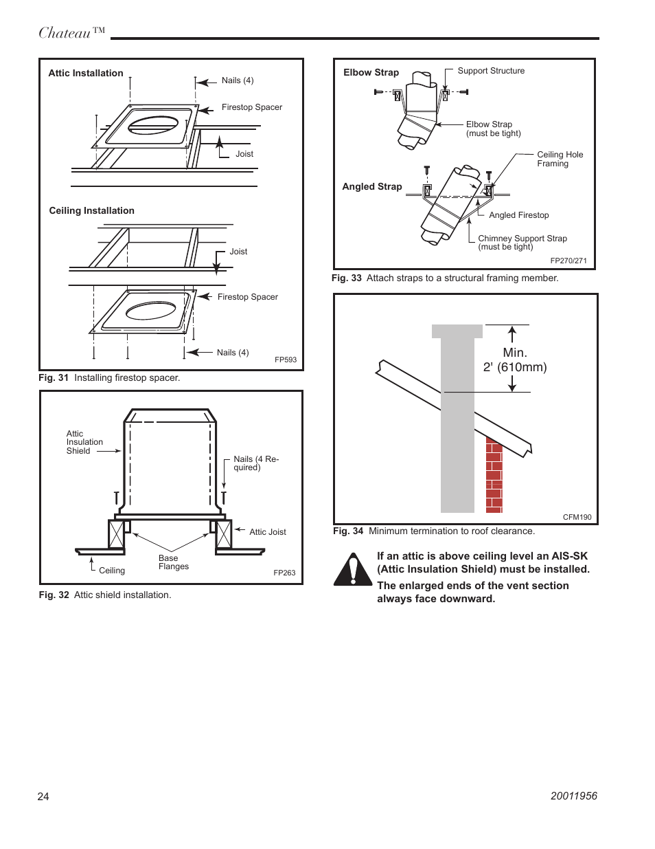 Chateau, Min. 2' (610mm) | Vermont Casting ChateauTM DVT38IN User Manual | Page 24 / 48