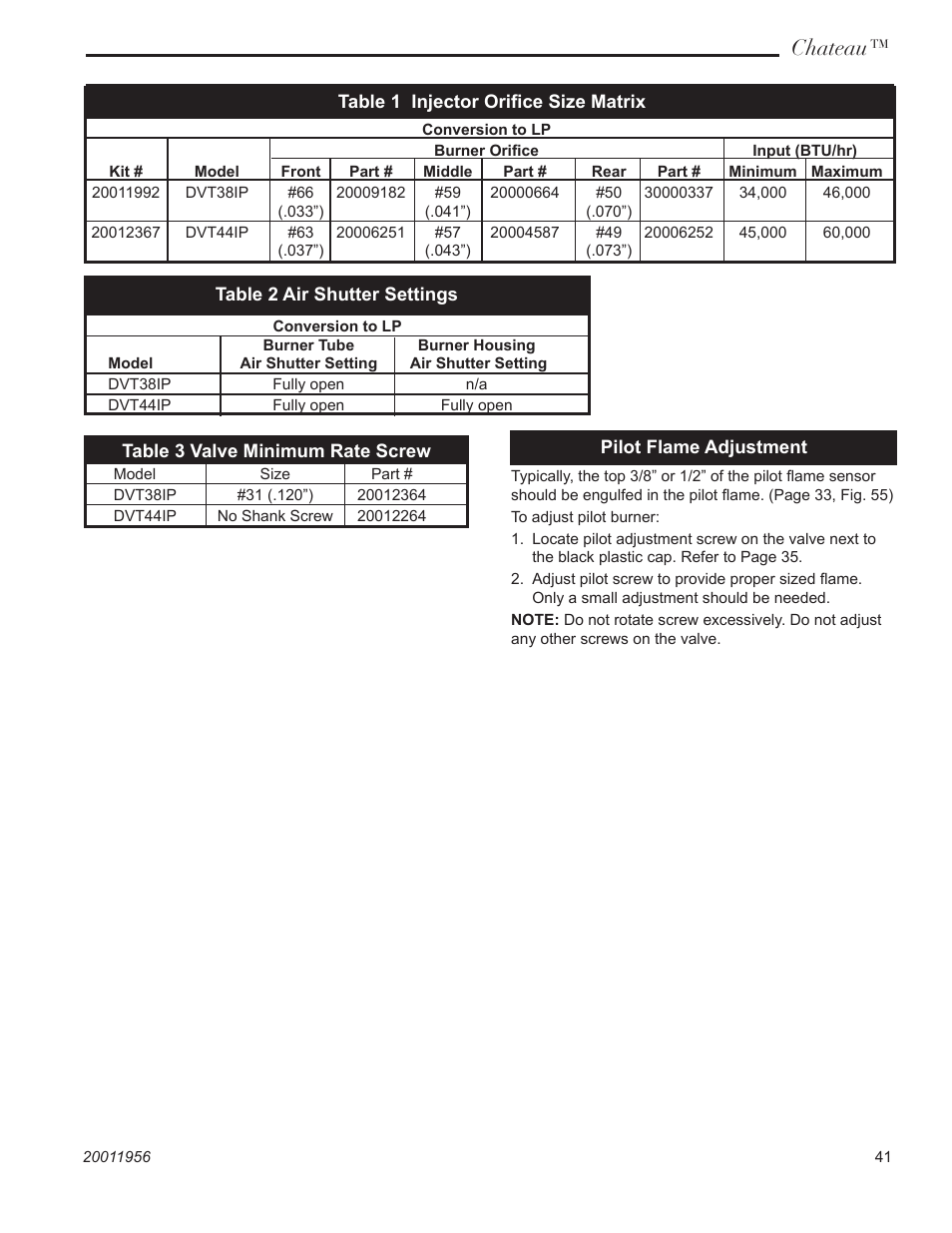 Chateau | Vermont Casting ChateauTM DVT38IN User Manual | Page 41 / 48