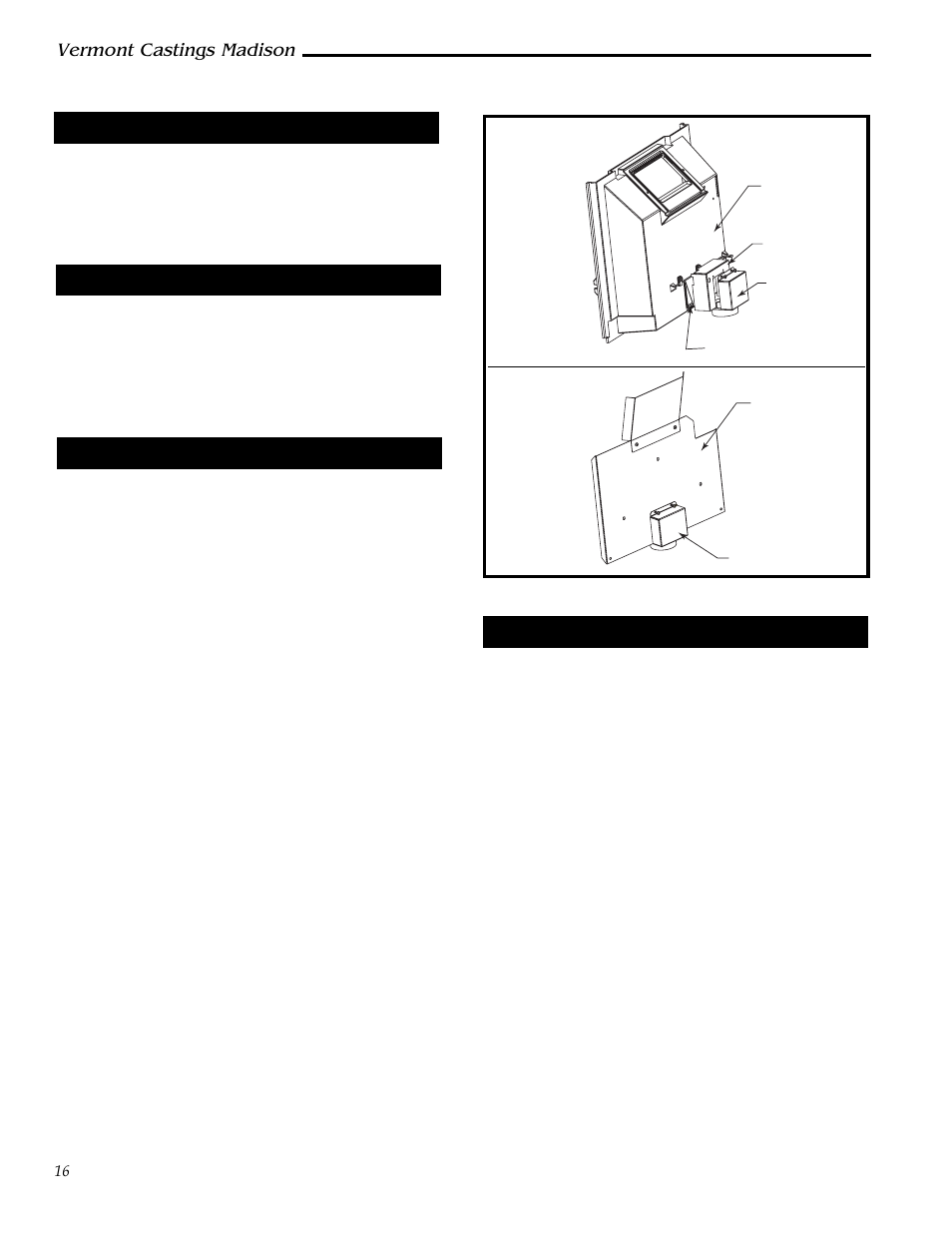 Attach the chimney connector, Vermont castings madison | Vermont Casting 1655  EN User Manual | Page 16 / 28
