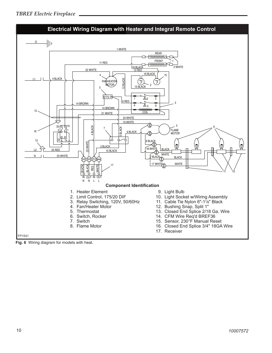 Tbref electric fireplace | Vermont Casting TBREF36 User Manual | Page 10 / 16