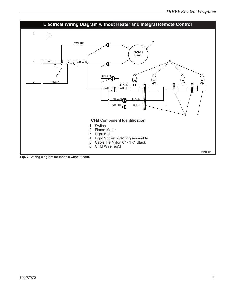 Tbref electric fireplace | Vermont Casting TBREF36 User Manual | Page 11 / 16
