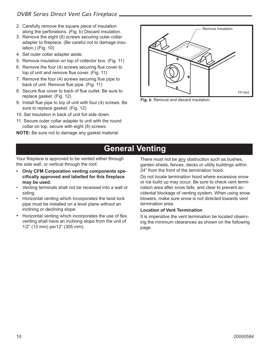 General venting | Vermont Casting DVBR42 User Manual | Page 10 / 40