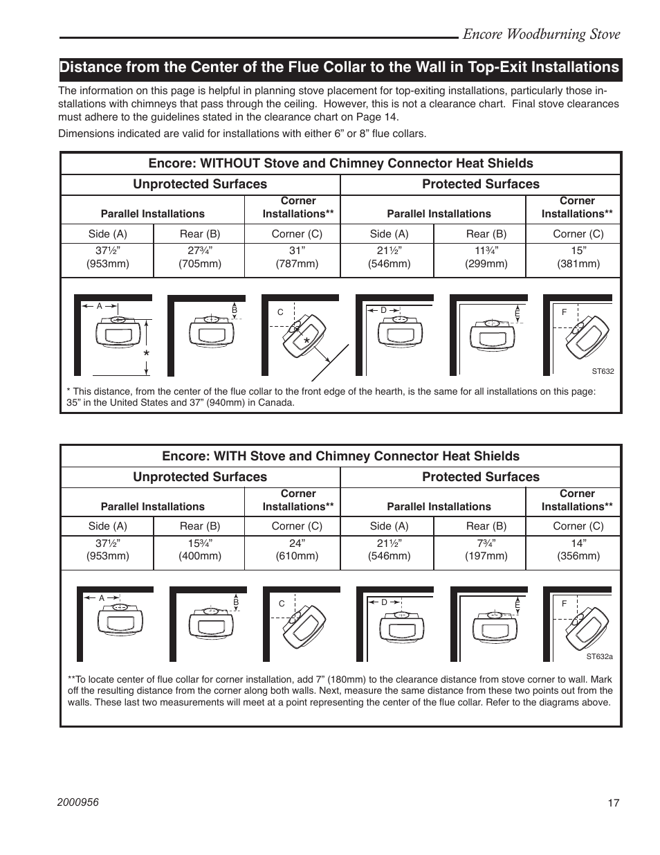 Encore woodburning stove | Vermont Casting 2550 User Manual | Page 17 / 36