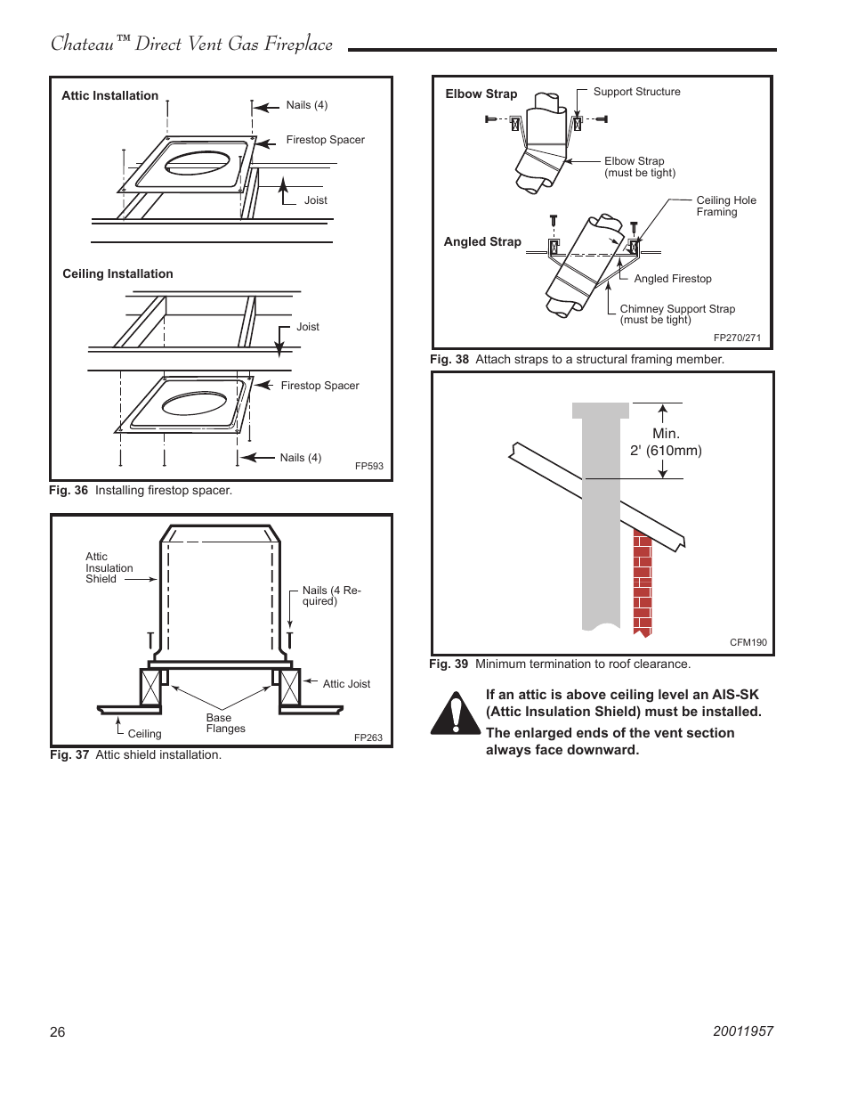 Chateau™ direct vent gas fireplace | Vermont Casting DVT38S2IN User Manual | Page 26 / 48