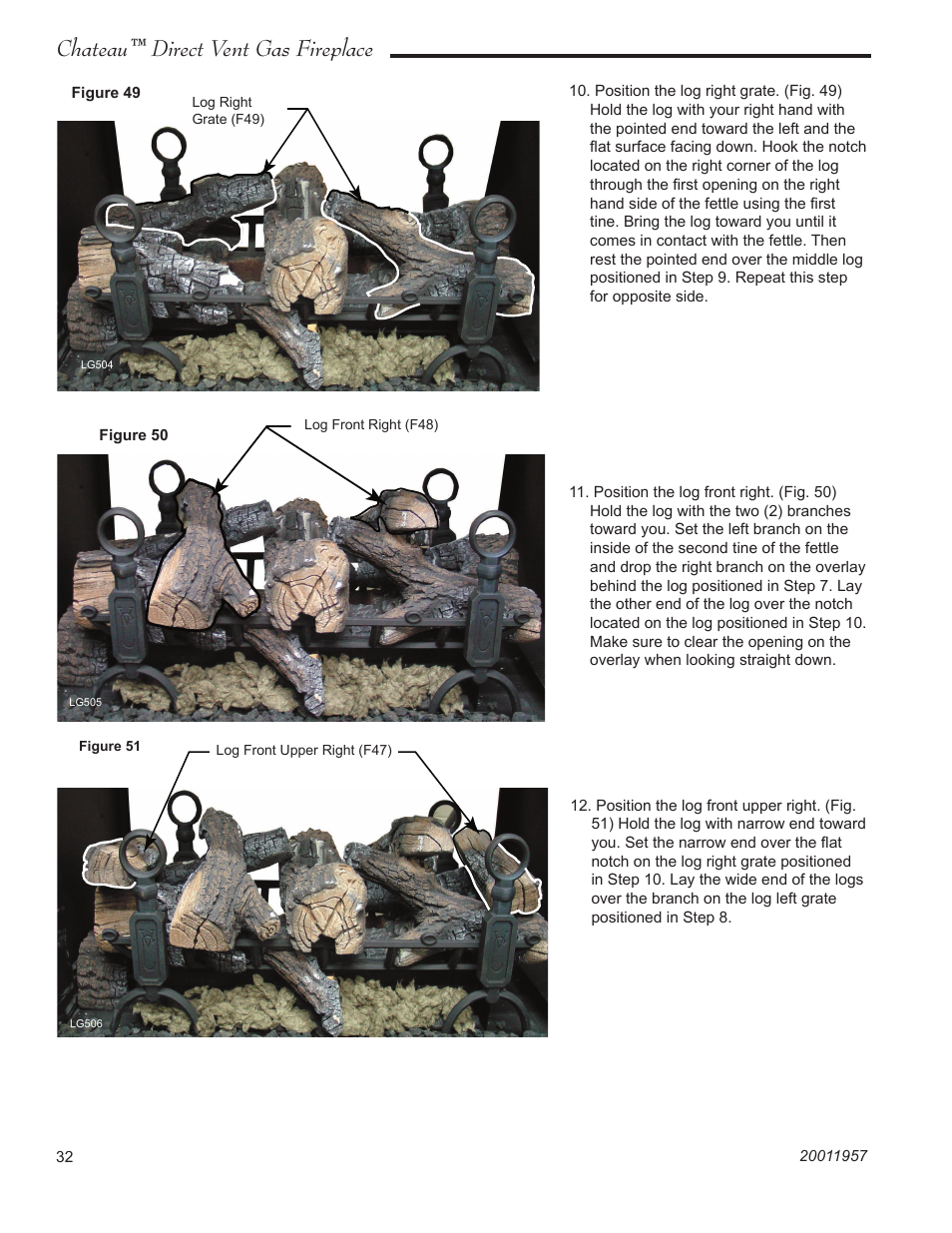 Chateau™ direct vent gas fireplace | Vermont Casting DVT38S2IN User Manual | Page 32 / 48