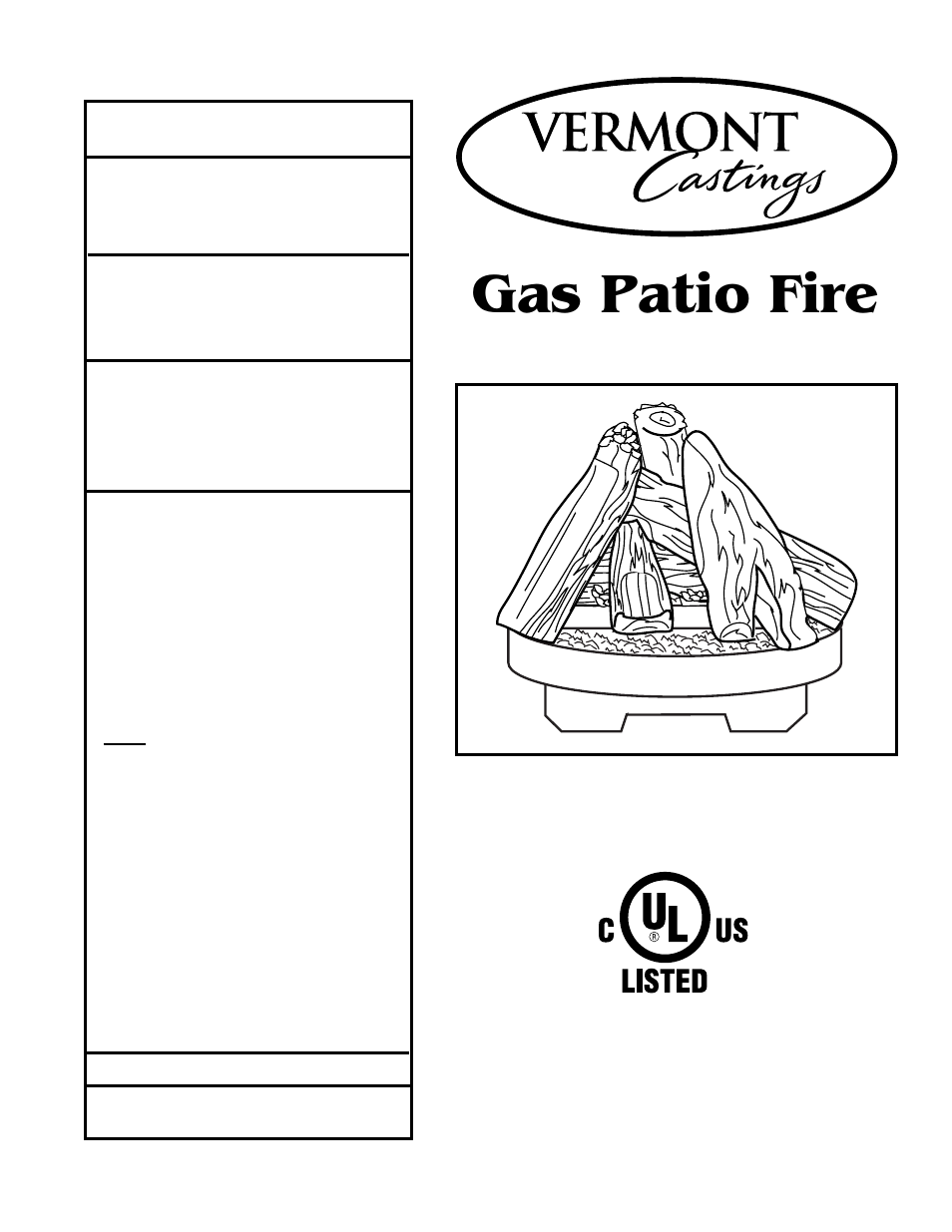 Vermont Casting GPFMP User Manual | 16 pages