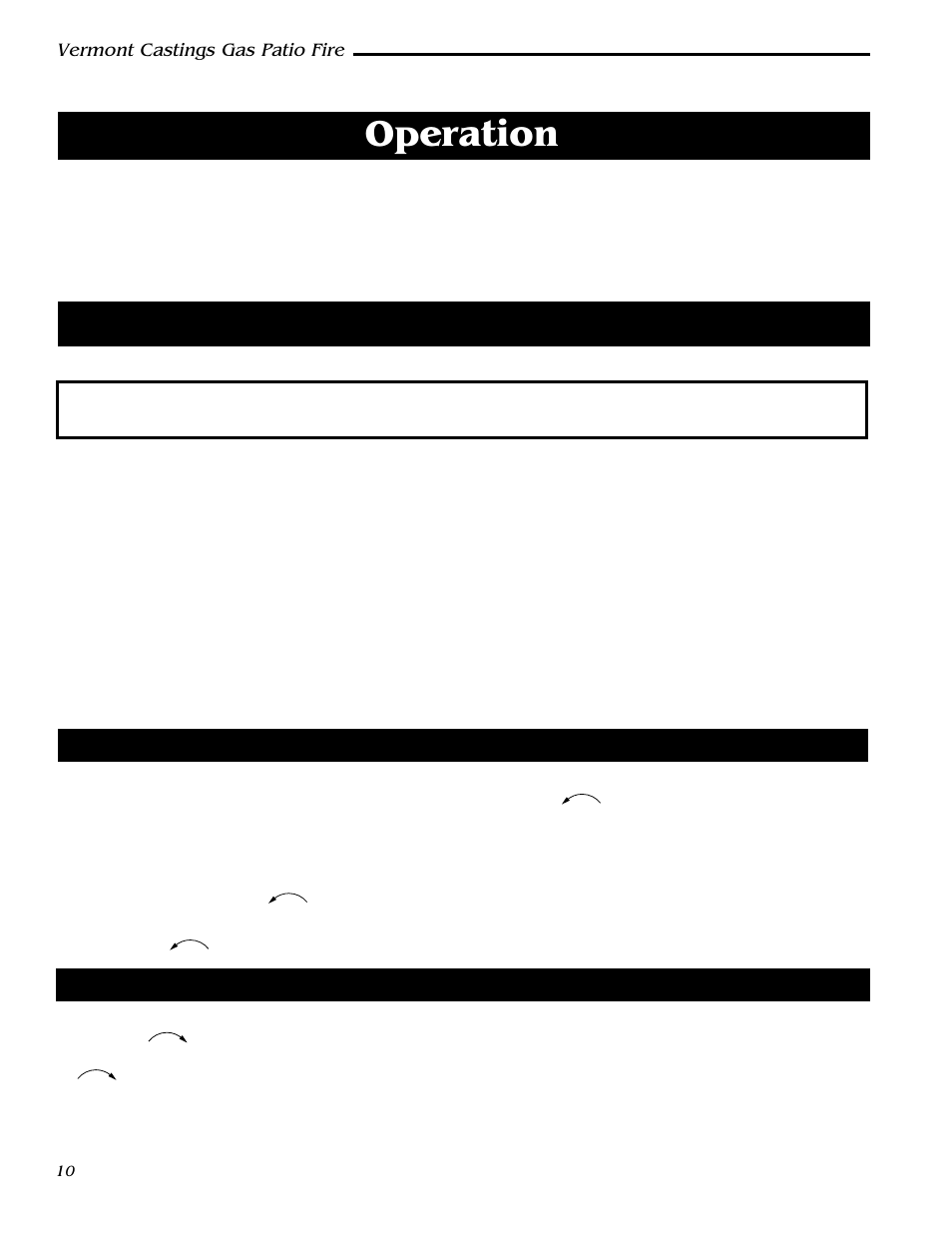 Operation, Lighting and operating instructions, For your safety, read before lighting | Vermont Casting GPFMP User Manual | Page 10 / 16