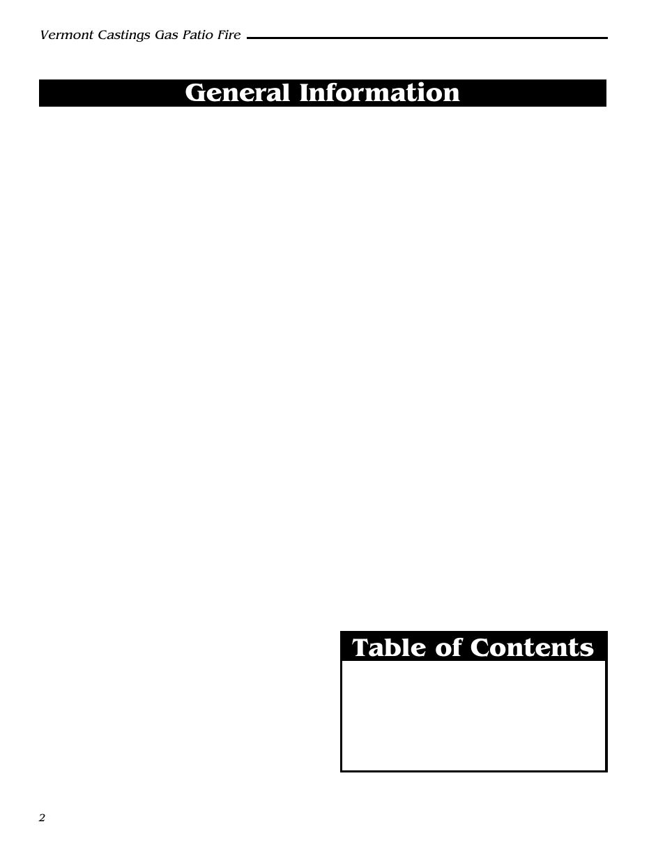 Vermont Casting GPFMP User Manual | Page 2 / 16