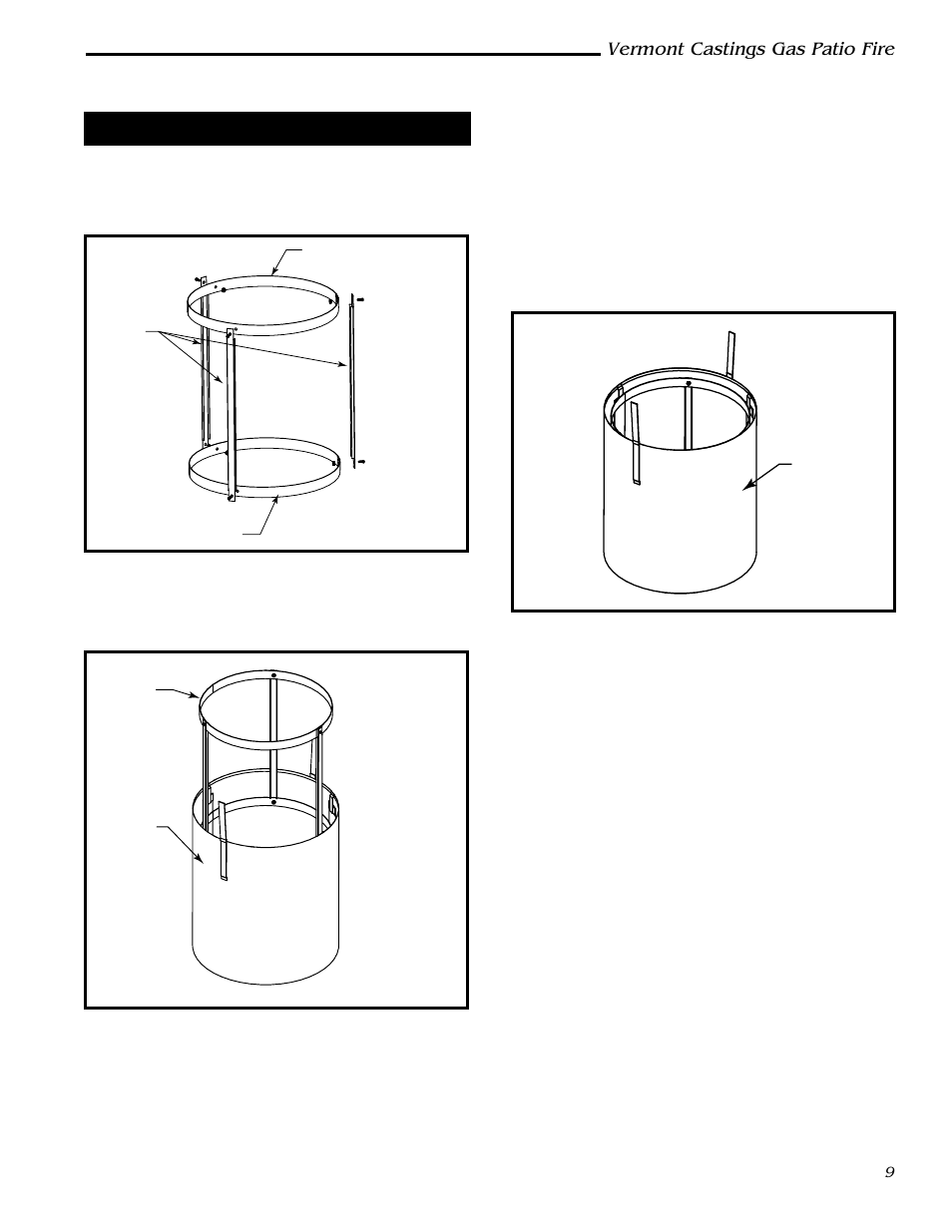 Vermont castings gas patio fire, Optional gpf cover assembly, Caution: do not leave burner on with the cover on | Vermont Casting GPFMP User Manual | Page 9 / 16
