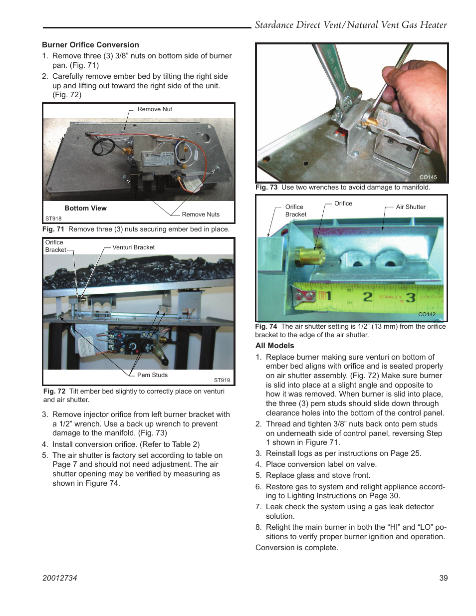 Stardance direct vent/natural vent gas heater | Vermont Casting SDDVT User Manual | Page 39 / 52