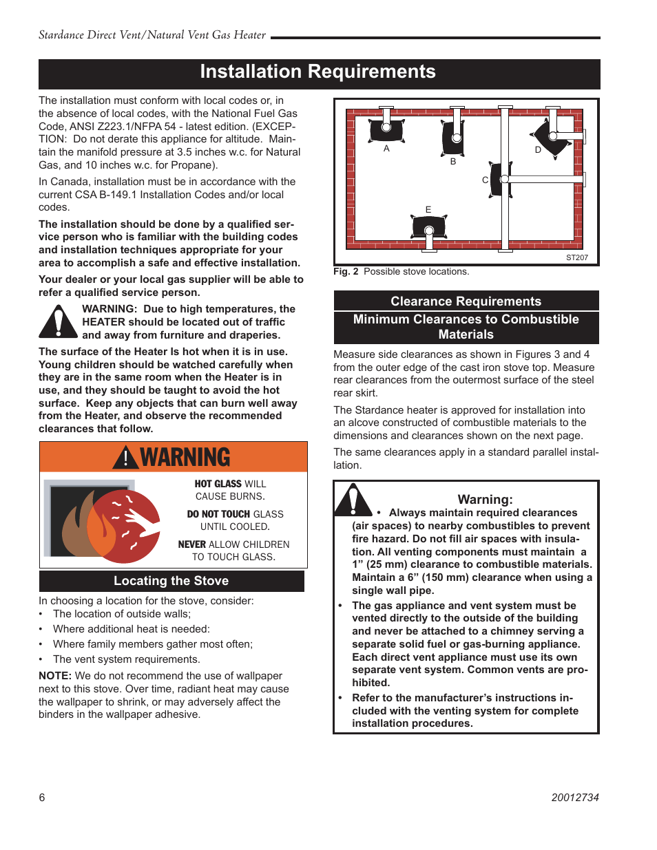 Installation requirements | Vermont Casting SDDVT User Manual | Page 6 / 52