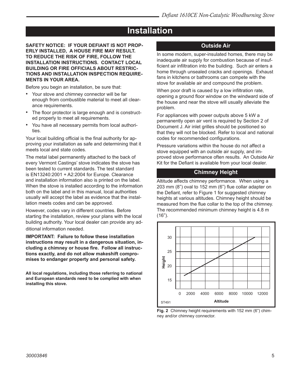 Installation | Vermont Casting 1610CE User Manual | Page 5 / 28