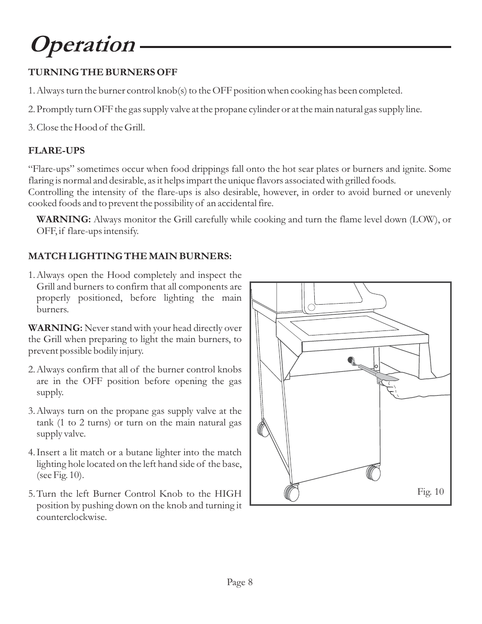 Operation | Vermont Casting VCS6006 User Manual | Page 14 / 36