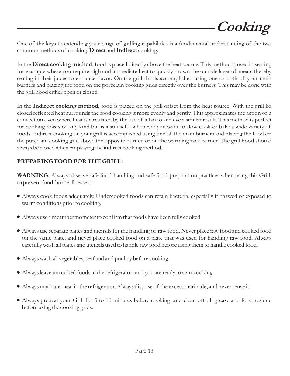 Cooking | Vermont Casting VCS6006 User Manual | Page 19 / 36