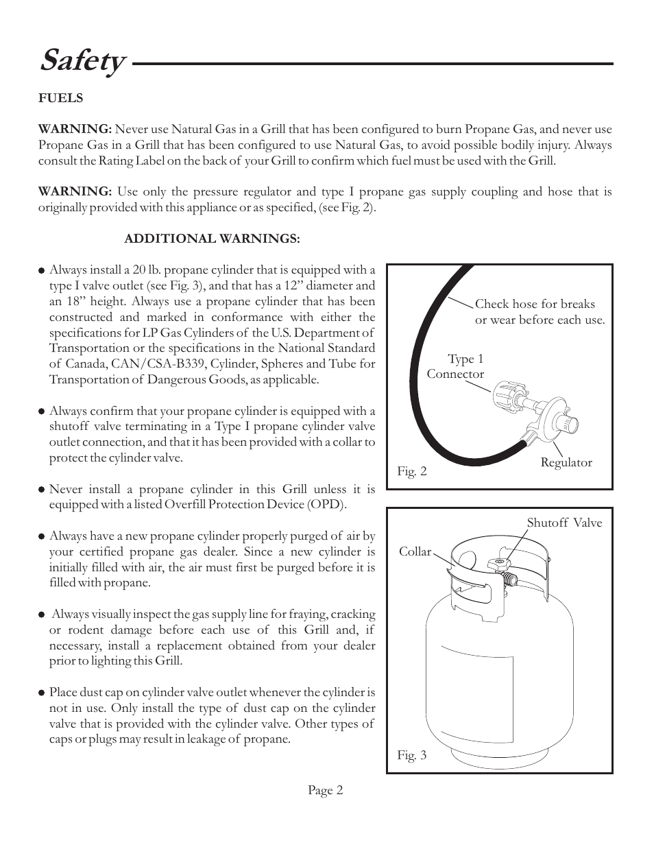 Safety | Vermont Casting VCS6006 User Manual | Page 8 / 36