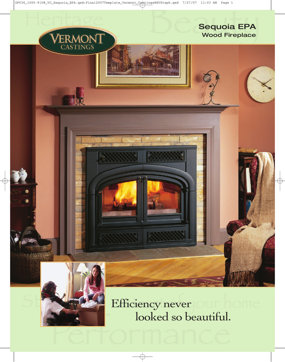 Vermont Casting Wood Fireplace User Manual | 2 pages