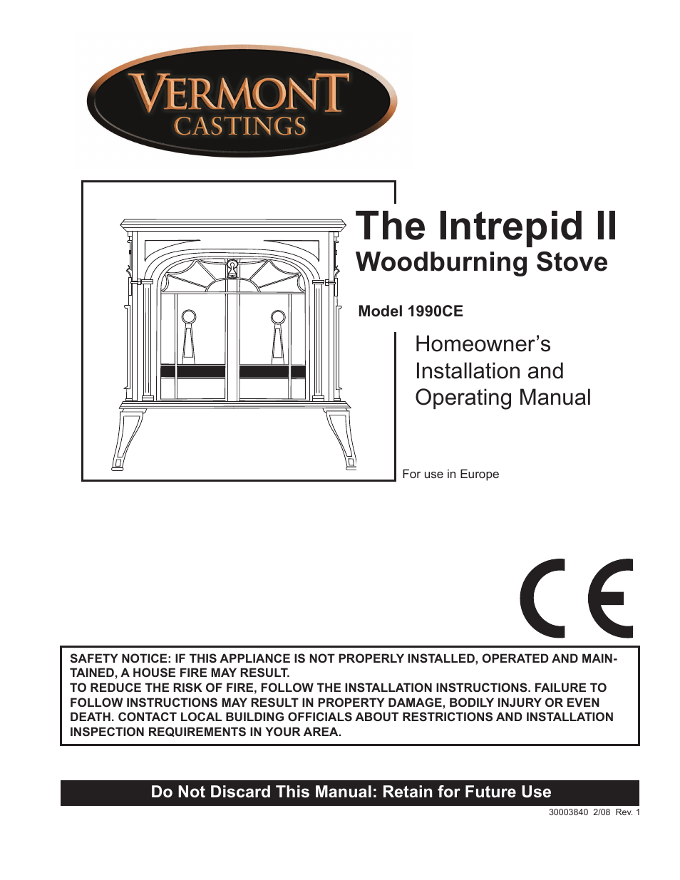 Vermont Casting 1990CE User Manual | 32 pages