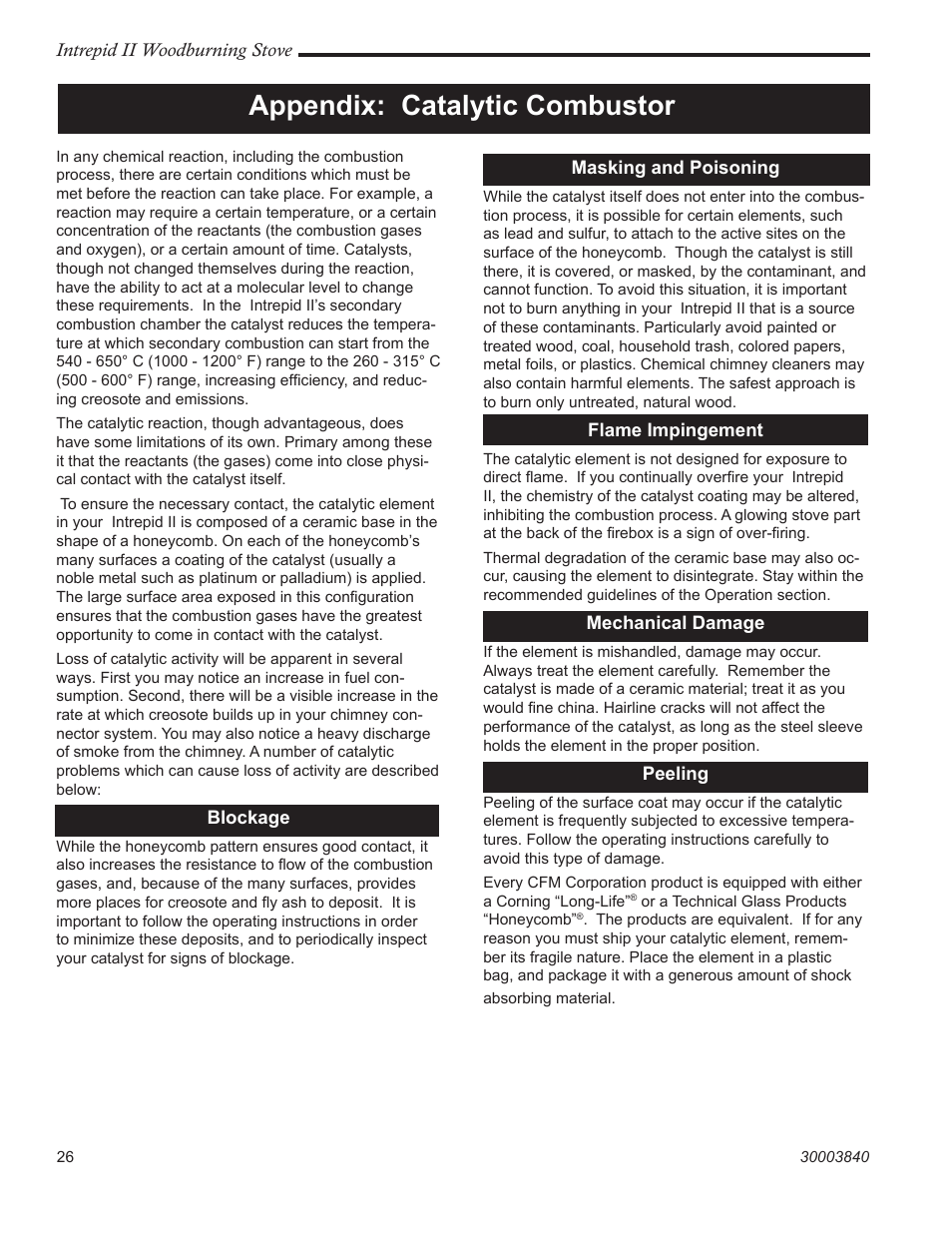 Appendix: catalytic combustor | Vermont Casting 1990CE User Manual | Page 26 / 32
