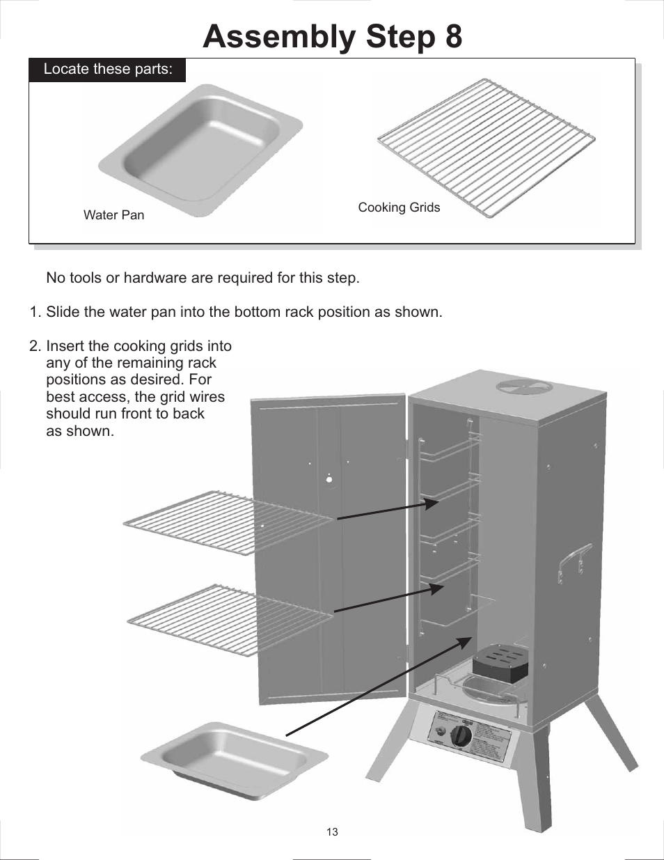 Assembly step 8 | Vermont Casting 2505G User Manual | Page 13 / 21