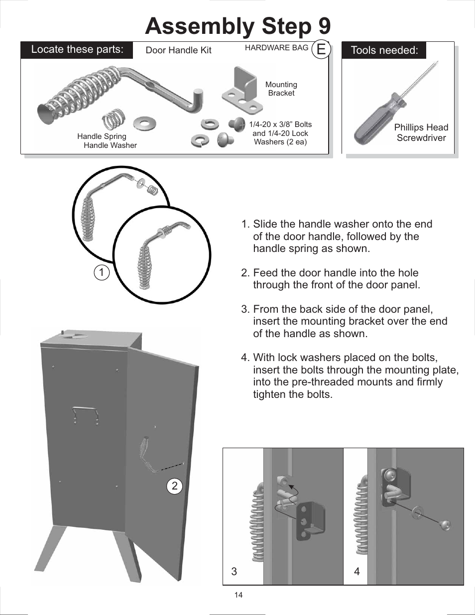 Assembly step 9 | Vermont Casting 2505G User Manual | Page 14 / 21