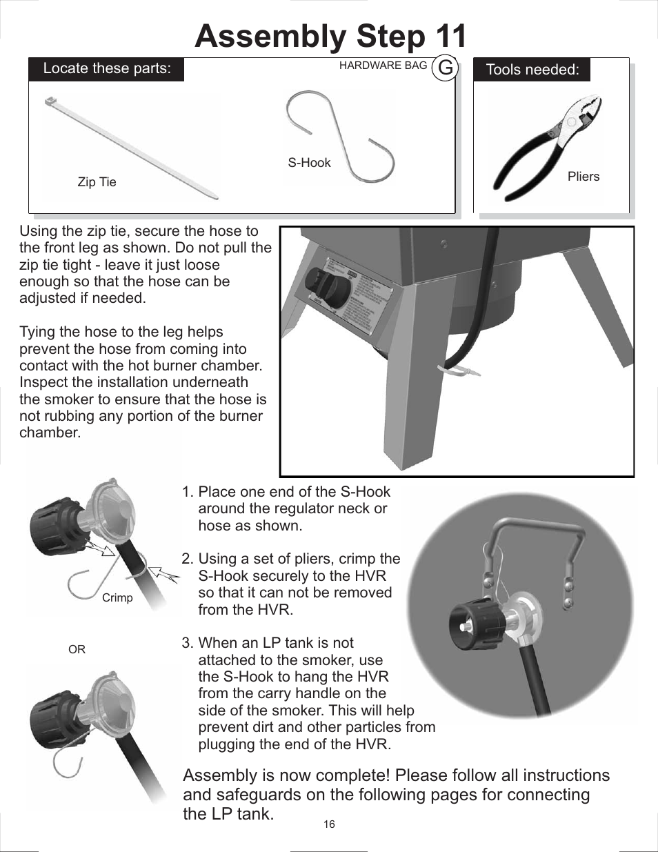 Assembly step 11 | Vermont Casting 2505G User Manual | Page 16 / 21