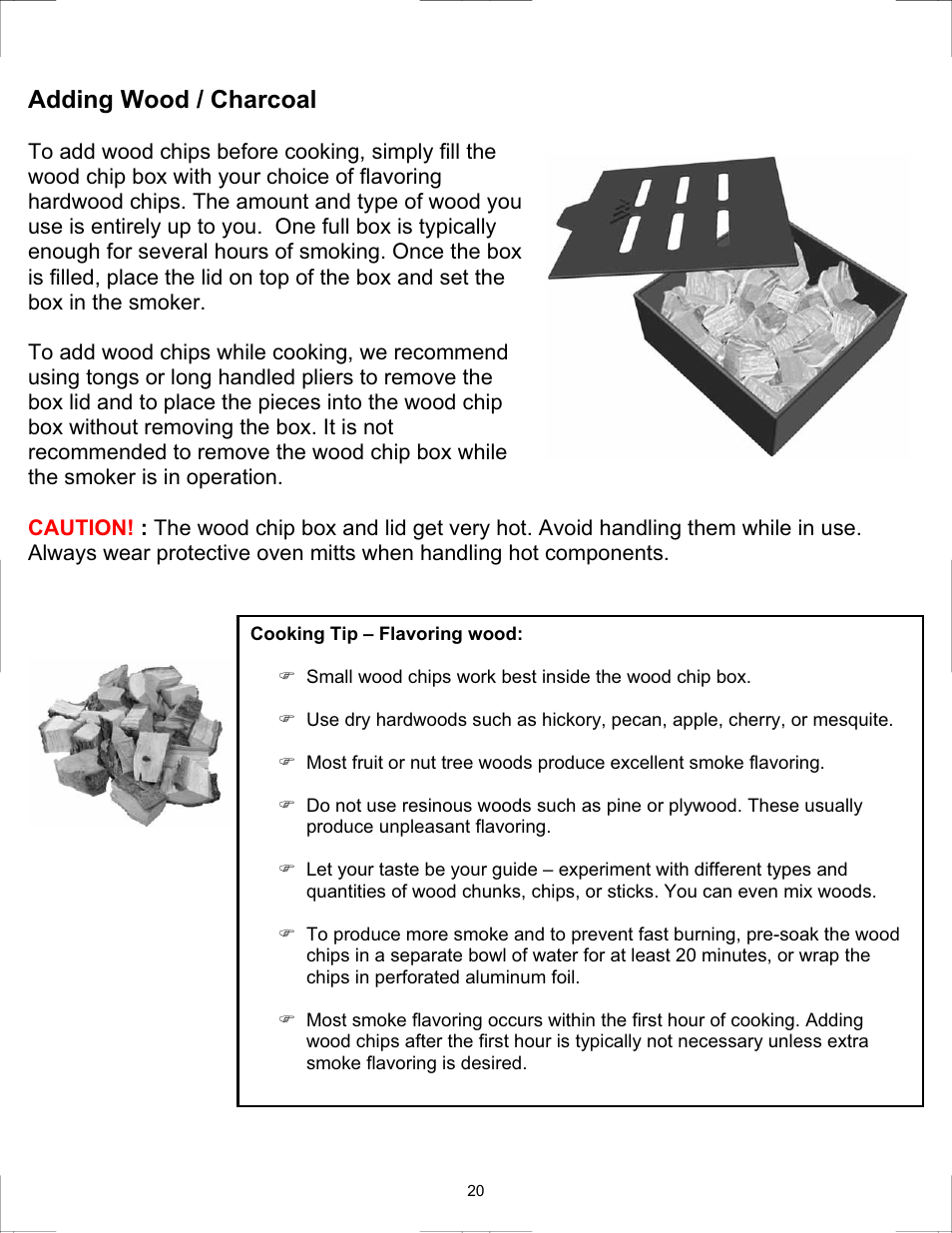 Adding wood / charcoal | Vermont Casting 2505G User Manual | Page 20 / 21