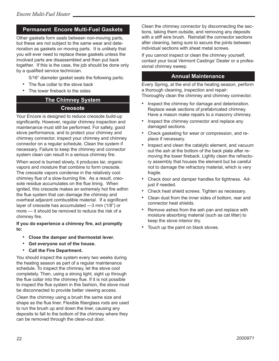 Vermont Casting 2547CE User Manual | Page 22 / 28