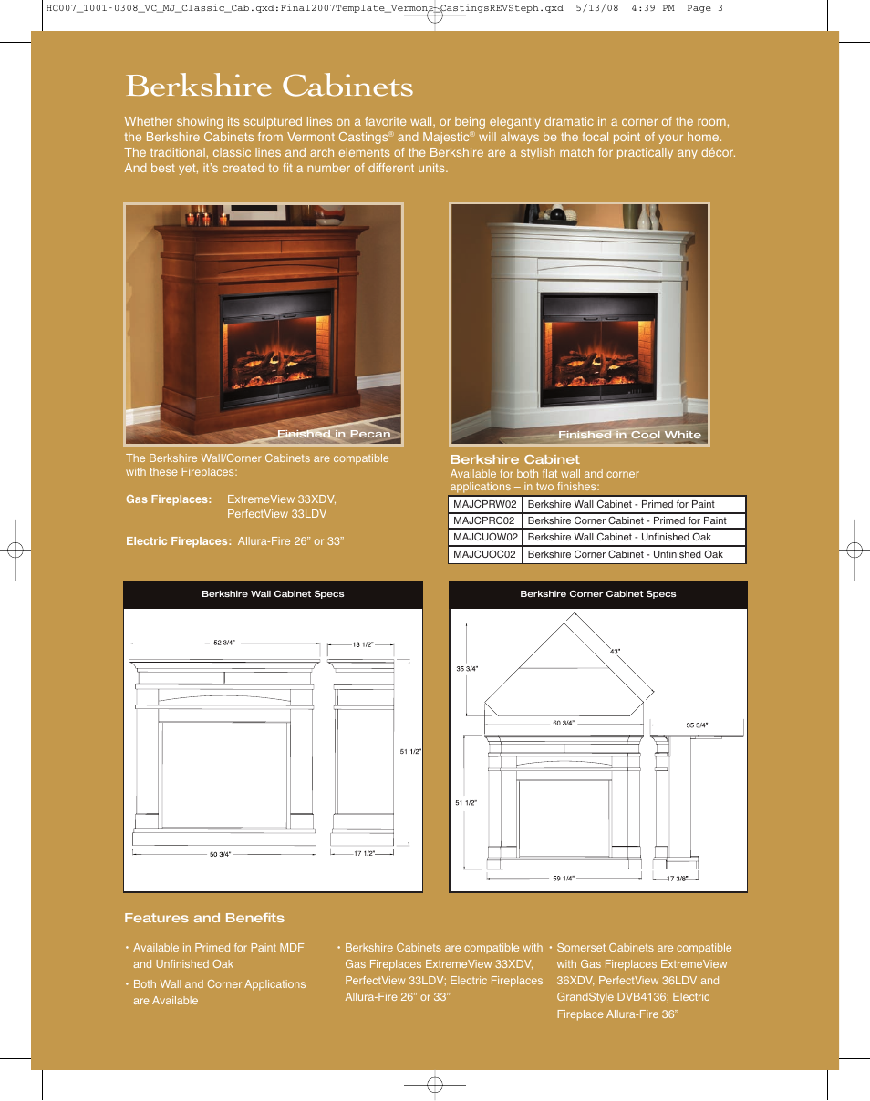 Berkshire cabinets | Vermont Casting Cabinets Classic Series User Manual | Page 3 / 4