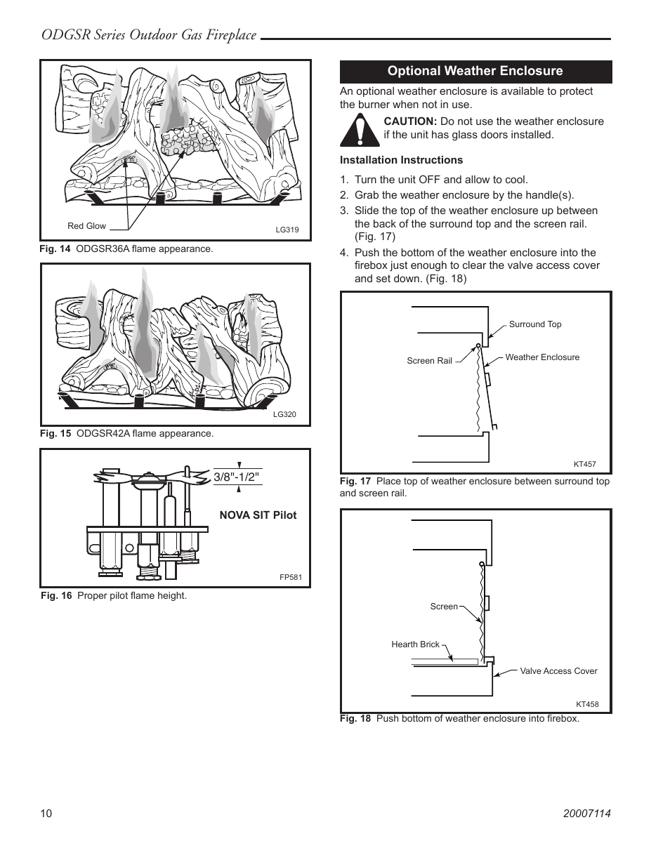 Odgsr series outdoor gas fireplace | Vermont Casting ODGSR42A User Manual | Page 10 / 20