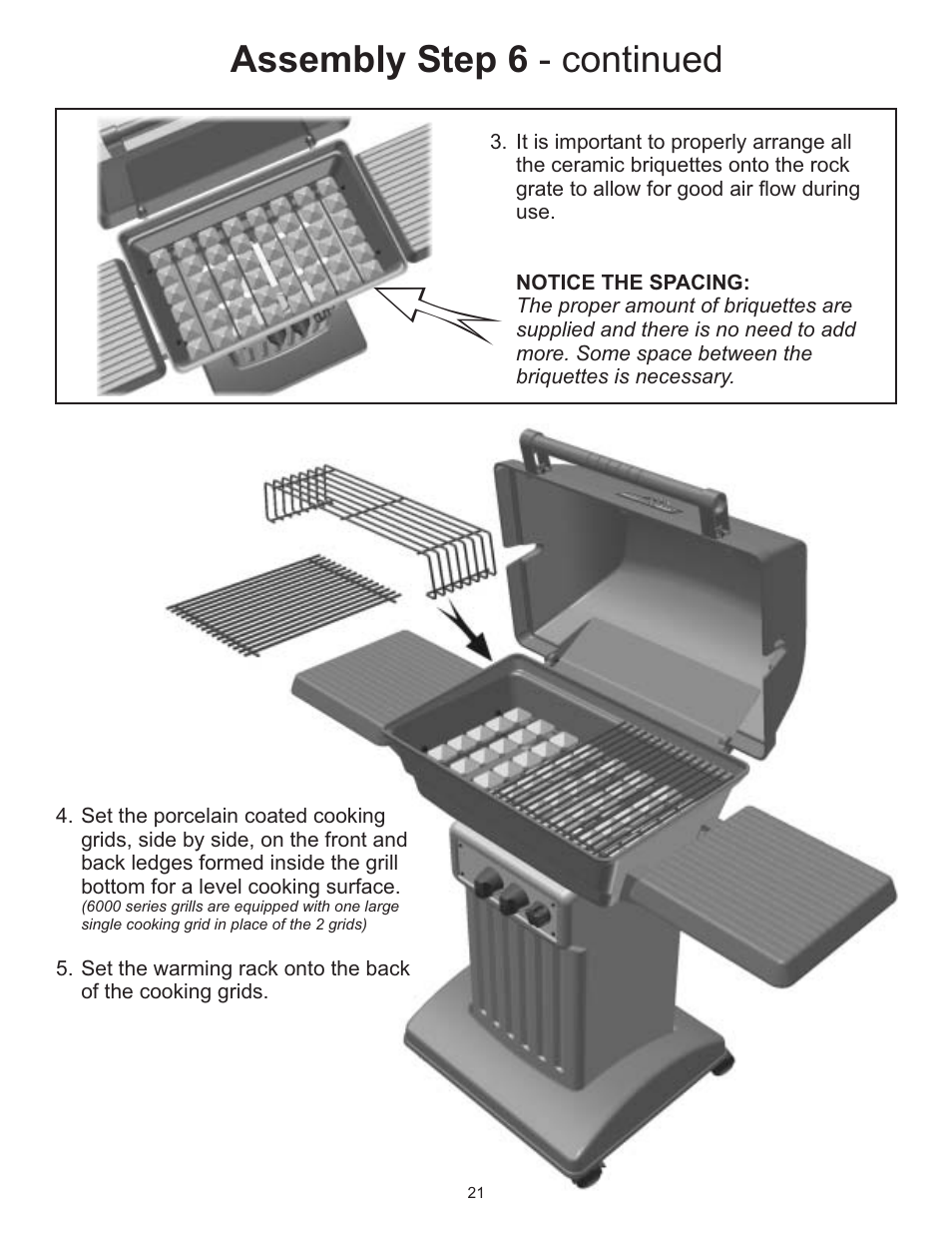 Assembly step 6 - continued | Vermont Casting 6100 User Manual | Page 20 / 32