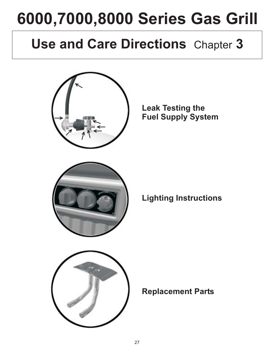 Use and care directions 3, Chapter | Vermont Casting 6100 User Manual | Page 26 / 32
