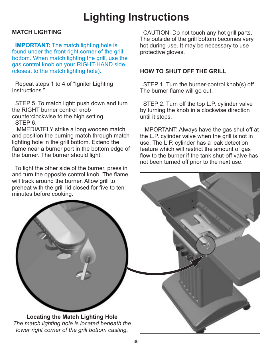 Lighting instructions | Vermont Casting 6100 User Manual | Page 29 / 32