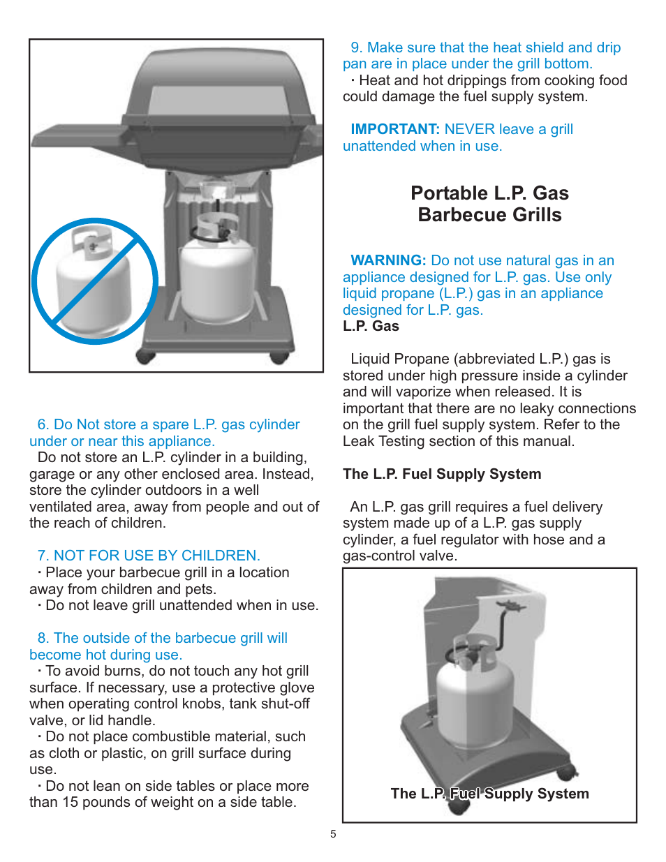 Portable l.p. gas barbecue grills | Vermont Casting 6100 User Manual | Page 4 / 32