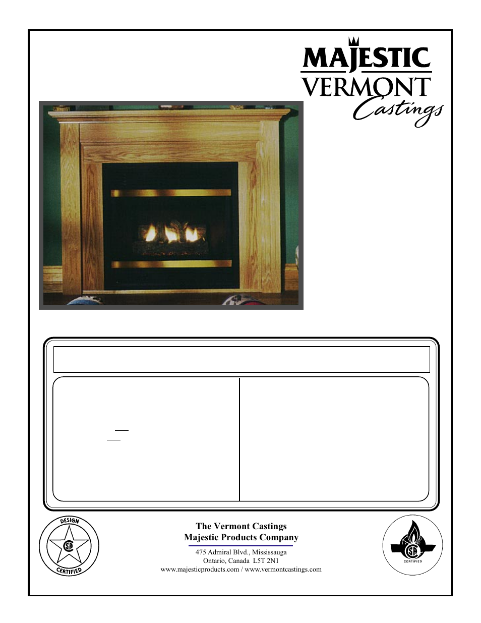 Vermont Casting BHDR36 User Manual | 36 pages