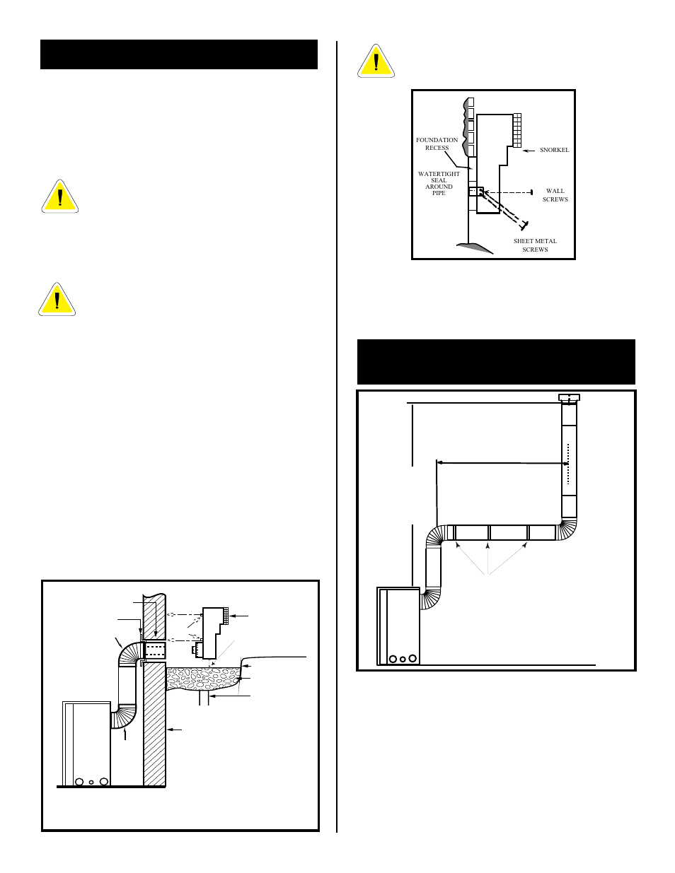 Below grade installations, Vertical through the roof applications | Vermont Casting BHDR36 User Manual | Page 15 / 36