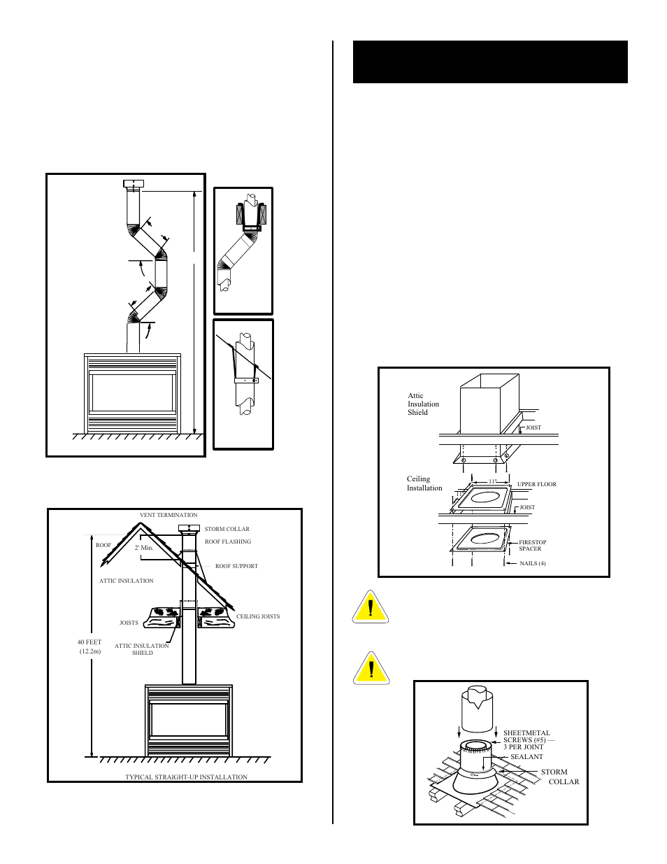 Vertical thru the roof installation | Vermont Casting BHDR36 User Manual | Page 16 / 36