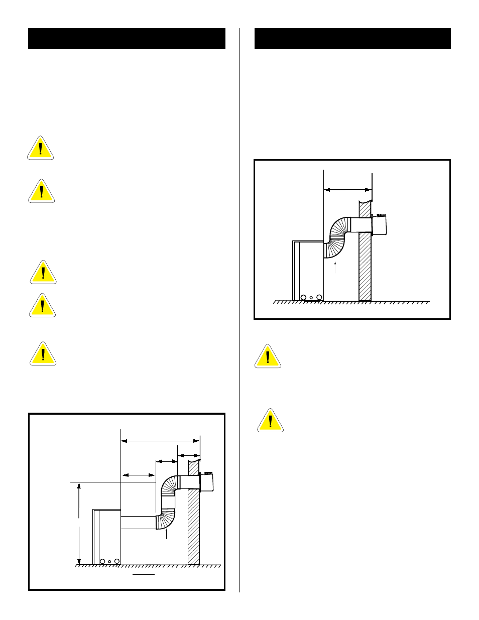 Vertical sidewall installations, Vertical sidewall applications | Vermont Casting BHDR36 User Manual | Page 20 / 36